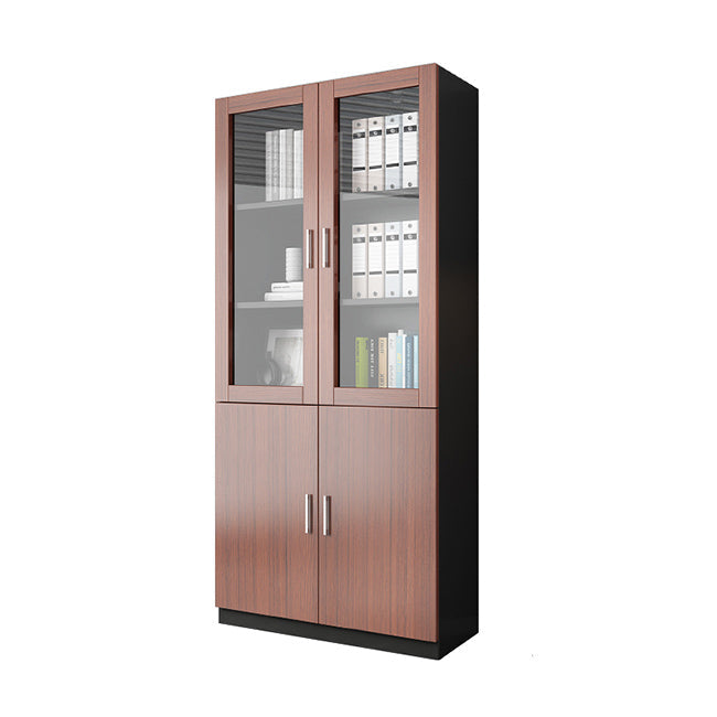 Hedendaagse ingenieur Wood Bookshelf Gesloten Back Case met deur voor thuiskantoor