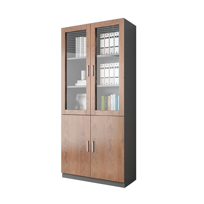 Hedendaagse ingenieur Wood Bookshelf Gesloten Back Case met deur voor thuiskantoor