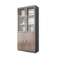 Hedendaagse ingenieur Wood Bookshelf Gesloten Back Case met deur voor thuiskantoor