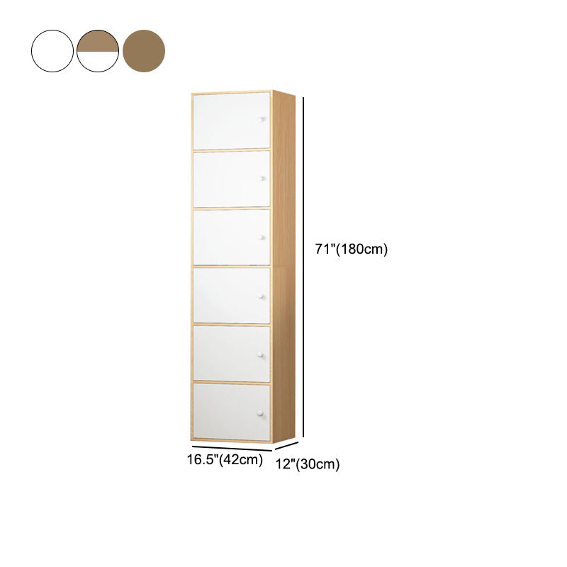 Estantería de madera de ingeniero moderno estantería de espalda cerrada con puerta para la oficina en casa