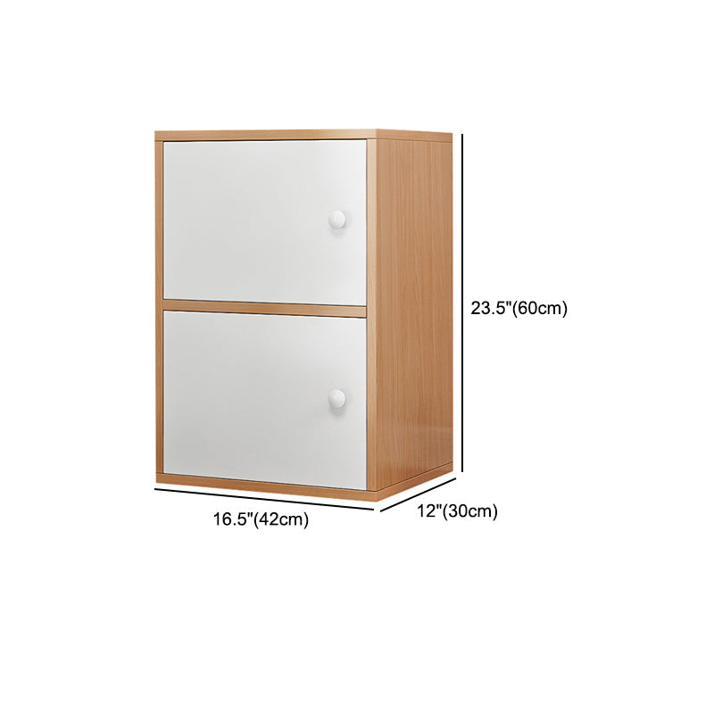 Estantería de madera de ingeniero moderno estantería de espalda cerrada con puerta para la oficina en casa