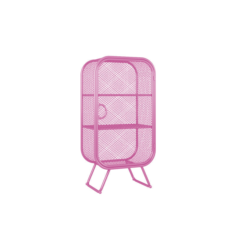 Metal Modern Style Bookcase Closed Back Bookshelf with Door for Home Office