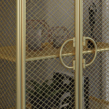 Metal Modern Style Bookcase Closed Back Bookshelf with Door for Home Office