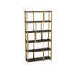 Modern Style Bookcase Gold Frame Metal Open Back Bookshelf for Home Office 59.1"L x 11.8"W x 78.7"H Clearhalo 'Bookcases' 'furn' 'furn_bookcases' 'Furniture' 'Office Furniture' 5350476