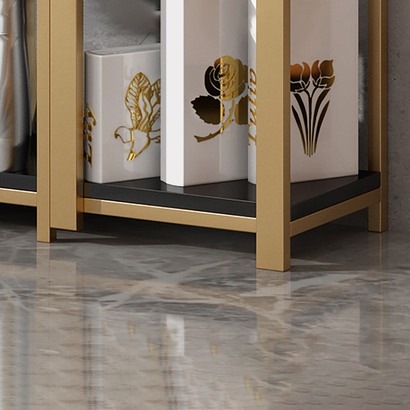 Modern Style Bookcase Gold Frame Metal Open Back Bookshelf for Home Office Clearhalo 'Bookcases' 'furn' 'furn_bookcases' 'Furniture' 'Office Furniture' 5350480