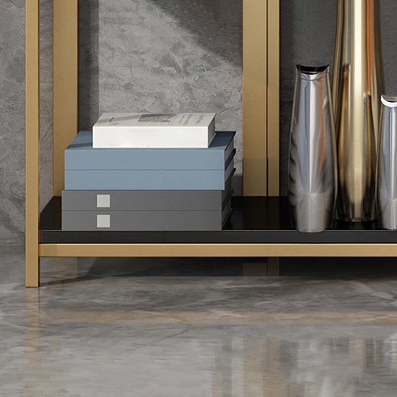 Modern Style Bookcase Gold Frame Metal Open Back Bookshelf for Home Office Clearhalo 'Bookcases' 'furn' 'furn_bookcases' 'Furniture' 'Office Furniture' 5350481