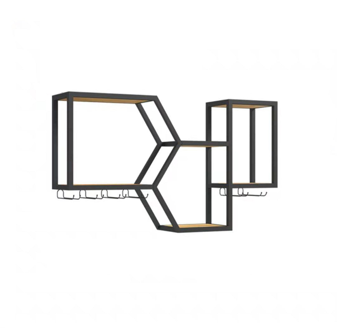 Modern Style Bookcase Wall Mounted Metal Bookshelf for Home Office