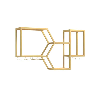 Modern Style Bookcase Wall Mounted Metal Bookshelf for Home Office