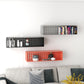 39.3"L Modern Style Bookcase Wall Mounted Closed Back Bookshelf for Home Office