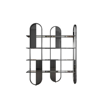 Geometrische moderne stijl boekenkast metal open terug boekenplank voor thuiskantoor