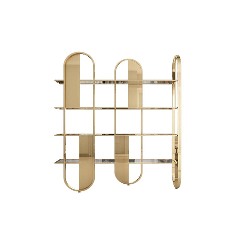 Geometrische moderne stijl boekenkast metal open terug boekenplank voor thuiskantoor