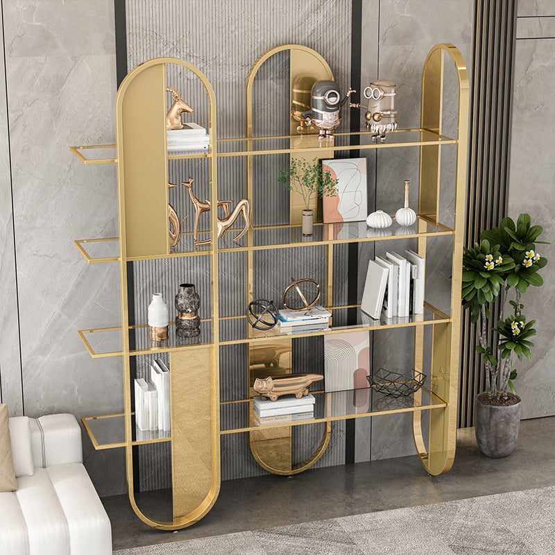 Geometrische moderne stijl boekenkast metal open terug boekenplank voor thuiskantoor