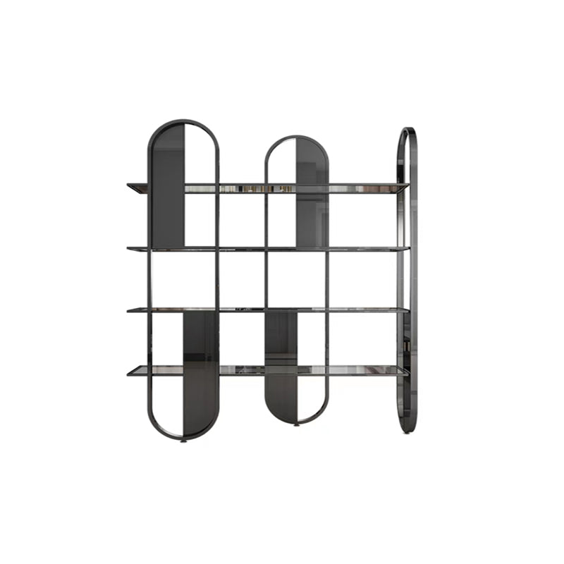 Geometrische moderne stijl boekenkast metal open terug boekenplank voor thuiskantoor