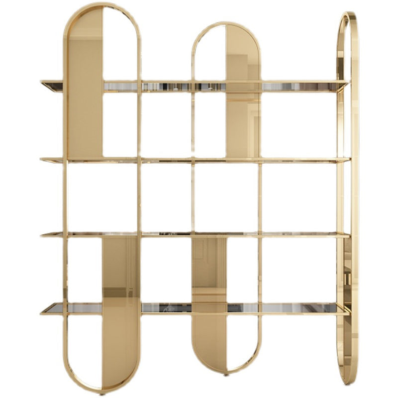 Geometrische moderne stijl boekenkast metal open terug boekenplank voor thuiskantoor