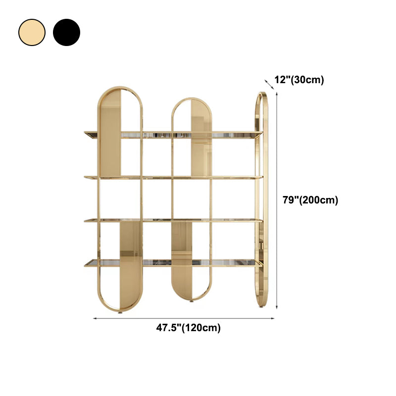 Geometrische moderne stijl boekenkast metal open terug boekenplank voor thuiskantoor