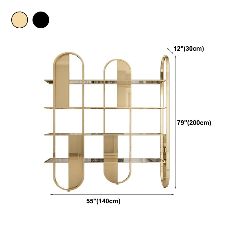 Geometrische moderne stijl boekenkast metal open terug boekenplank voor thuiskantoor