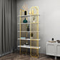 Contemporary Style Bookcase Metal Open Back Etagere Bookshelf for Home Office