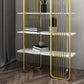 Contemporary Style Bookcase Metal Open Back Etagere Bookshelf for Home Office
