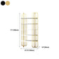 Contemporary Style Bookcase Metal Open Back Etagere Bookshelf for Home Office