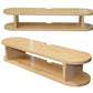 Matte afwerking Wall gemonteerde media-stand met planken Scandinavische massieve hout tv-console