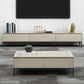 Contemporary Style TV Stand Stone and Engineered Wood TV Cabinet Dark Khaki Clearhalo 'furn' 'furn_tv_stands_entertainment_centers' 'Furniture' 'Living Room Furniture' 'TV Stands & Entertainment Centers' 'TV Stands & Media Storage Furniture' 'tv_stands_entertainment_centers' 5350691