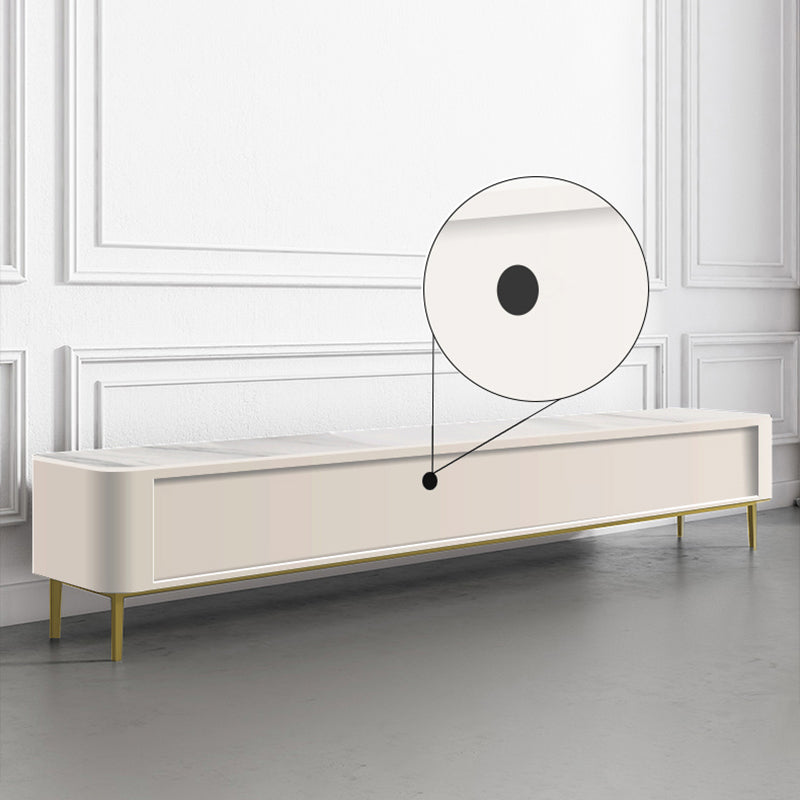 Stand de rangement de rangement ci-joint Armoire TV de style glam avec 2 tiroirs