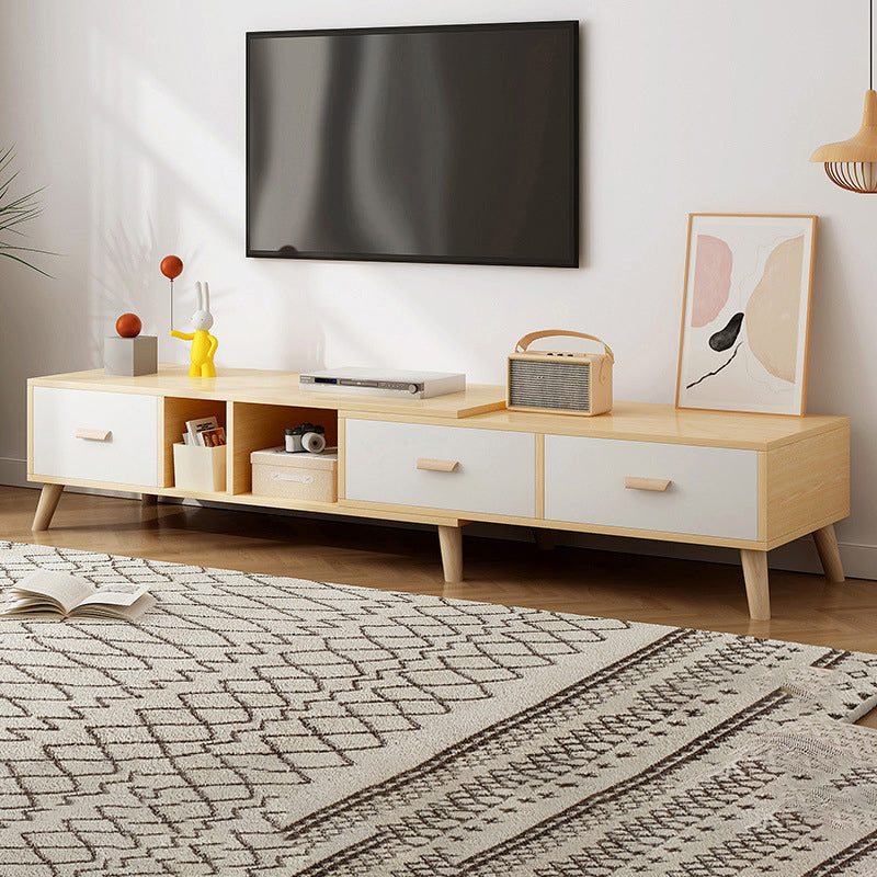 Engineered Wood TV Media Console met laden Scandinavische tv -standaard