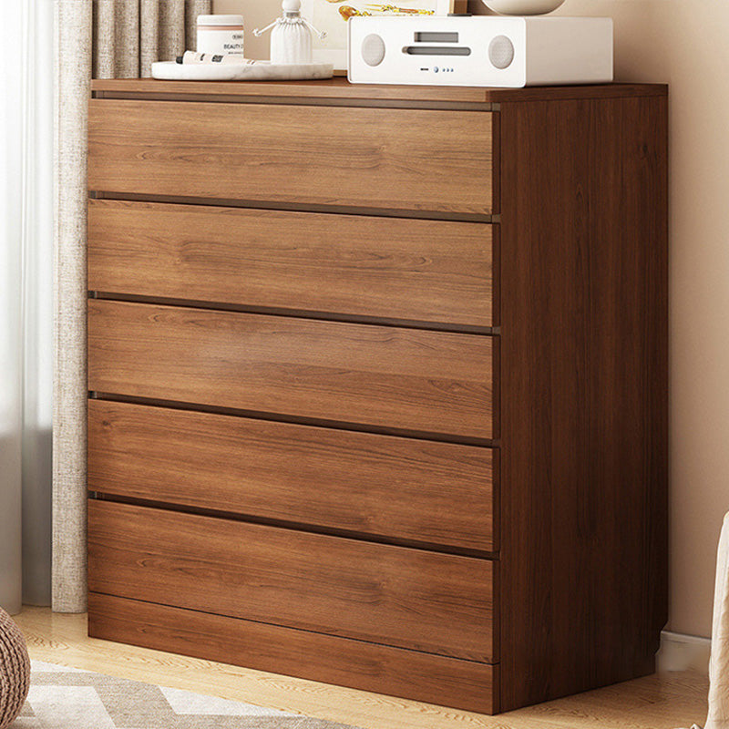 16" W Wooden Chest Modern Style Storage Chest Dresser with Drawers and Doors 31.5"L x 16"W x 44"H Brown 5 Clearhalo 'Bedroom Furniture' 'Dressers & Chests' 'dressers_chests' 'furn' 'furn_dressers_chests' 'Furniture' 5351281
