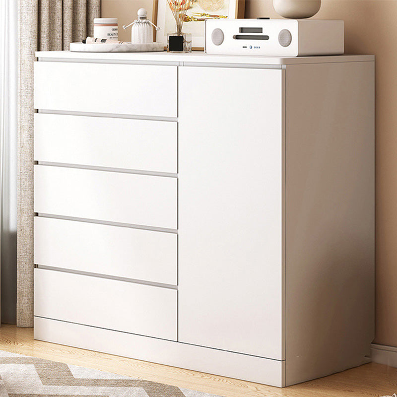 16" W Wooden Chest Modern Style Storage Chest Dresser with Drawers and Doors 39"L x 16"W x 44"H White 5 Clearhalo 'Bedroom Furniture' 'Dressers & Chests' 'dressers_chests' 'furn' 'furn_dressers_chests' 'Furniture' 5351289