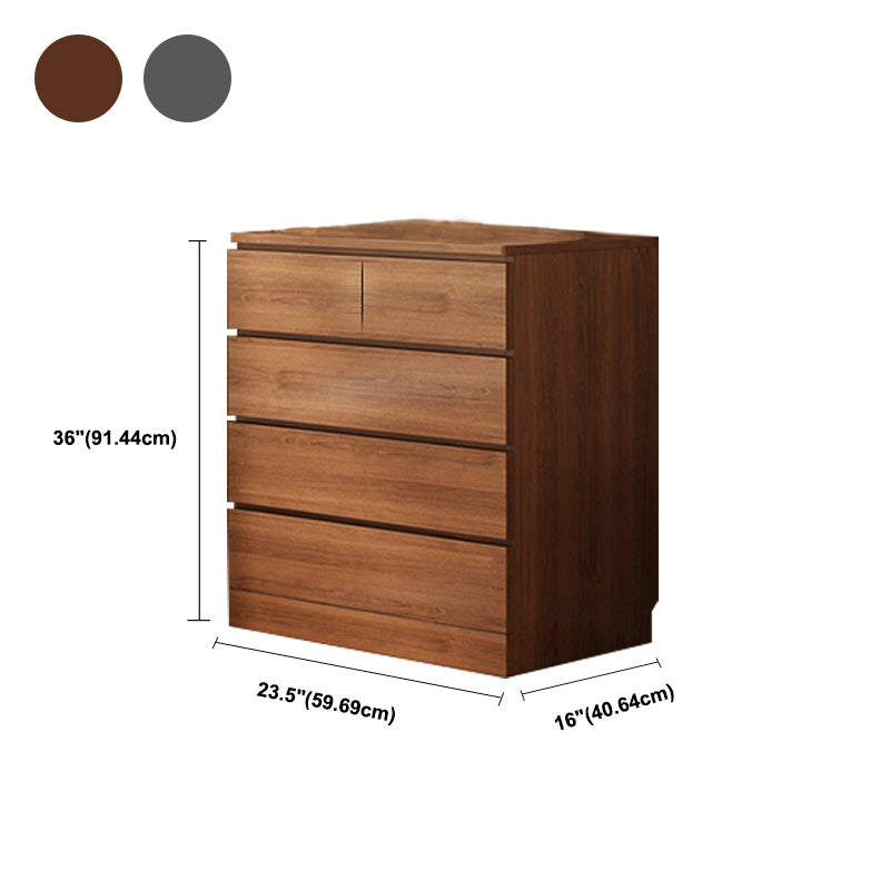 16" W Wooden Chest Modern Style Storage Chest Dresser with Drawers and Doors Clearhalo 'Bedroom Furniture' 'Dressers & Chests' 'dressers_chests' 'furn' 'furn_dressers_chests' 'Furniture' 5351306