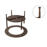 Mesa de café de madera y vidrio nórdica 4 patas de café con almacenamiento