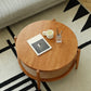 North European Wood/Glass Top Coffee Table Natural Round Cocktail Table Clearhalo 'Coffee & Accent Tables' 'Coffee Tables' 'coffee_tables' 'furn' 'furn_coffee_tables' 'Furniture' 'Living Room Furniture' 5351458