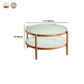North European Wood/Glass Top Coffee Table Natural Round Cocktail Table Clearhalo 'Coffee & Accent Tables' 'Coffee Tables' 'coffee_tables' 'furn' 'furn_coffee_tables' 'Furniture' 'Living Room Furniture' 5351469