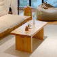 North European Sled Coffee Cocktail Table Wood Coffee or End Table
