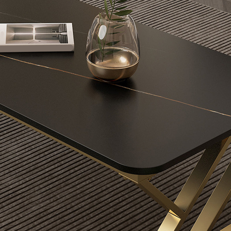 17,7 "großer glamourischer weißer/ grauer Schiefer -Top -Couchtisch für Wohnzimmer