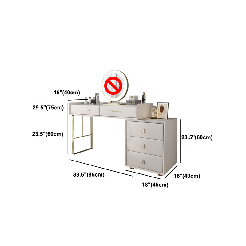 Tavolo da toeletta da toeletta per vanità in ardesia glam beige trucco vanità scrivania
