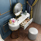 Glam Slate Top Vanity Dressing Table Set White Make-up Vanity Clearhalo 'Bedroom Furniture' 'furn' 'furn_makeup_vanities' 'Furniture' 'Makeup Vanities' 'makeup_vanities' 5351790