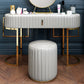 Glam Slate Top Vanity Dressing Table Set White Make-up Vanity Clearhalo 'Bedroom Furniture' 'furn' 'furn_makeup_vanities' 'Furniture' 'Makeup Vanities' 'makeup_vanities' 5351797