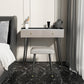 Modern Grey Makeup Vanity Desk Desk Slate Top Top Up Vanity per camera da letto