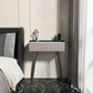Modern Grey Makeup Vanity Desk Desk Slate Top Top Up Vanity per camera da letto