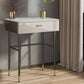 Modern Slate Top Vanity Makeup Table Set Grey Makeup Vanity Desk Table
