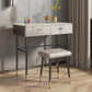 Modern Slate Top Vanity Makeup Table Set Grey Makeup Vanity Desk Table