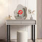 Moderne grijze/beige ijdelheidstabellen hout- en metalen make -uptafel set