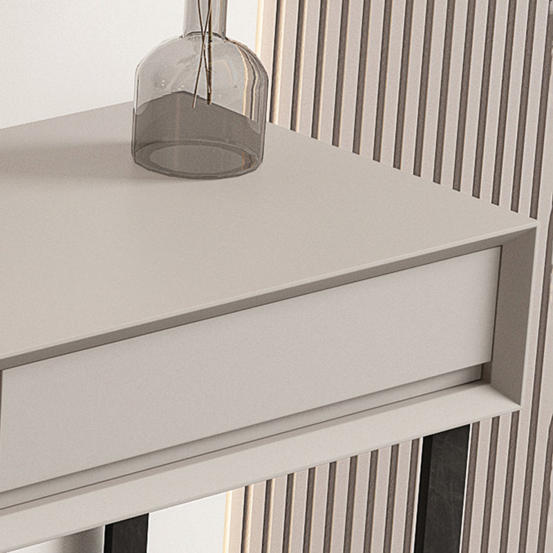 Moderne grijze/beige ijdelheidstabellen hout- en metalen make -uptafel set