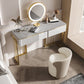 BEIGE Vanity, set di vanità in metallo alto 30 "con 2 cassetti
