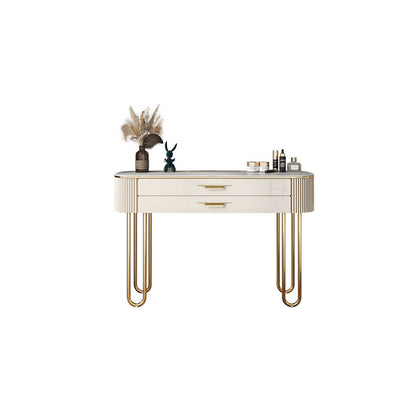 BEIGE Vanity, set di vanità in metallo alto 30 "con 2 cassetti