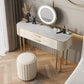 BEIGE Vanity, set di vanità in metallo alto 30 "con 2 cassetti