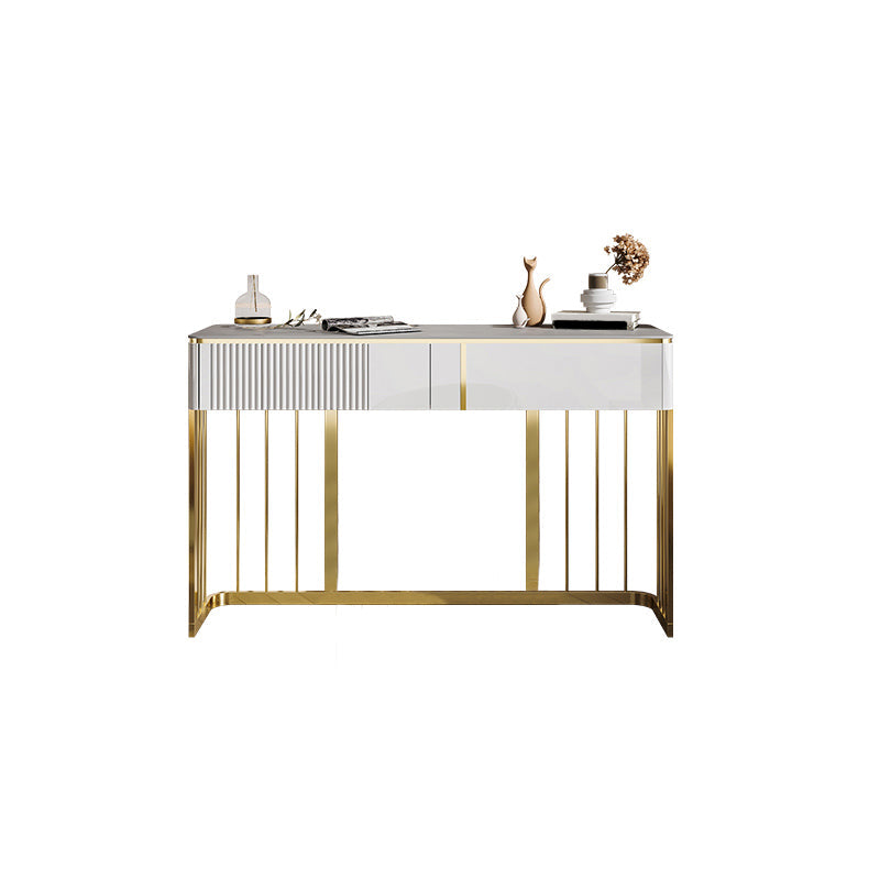 BEIGE Vanity, set di vanità in metallo alto 30 "con 2 cassetti