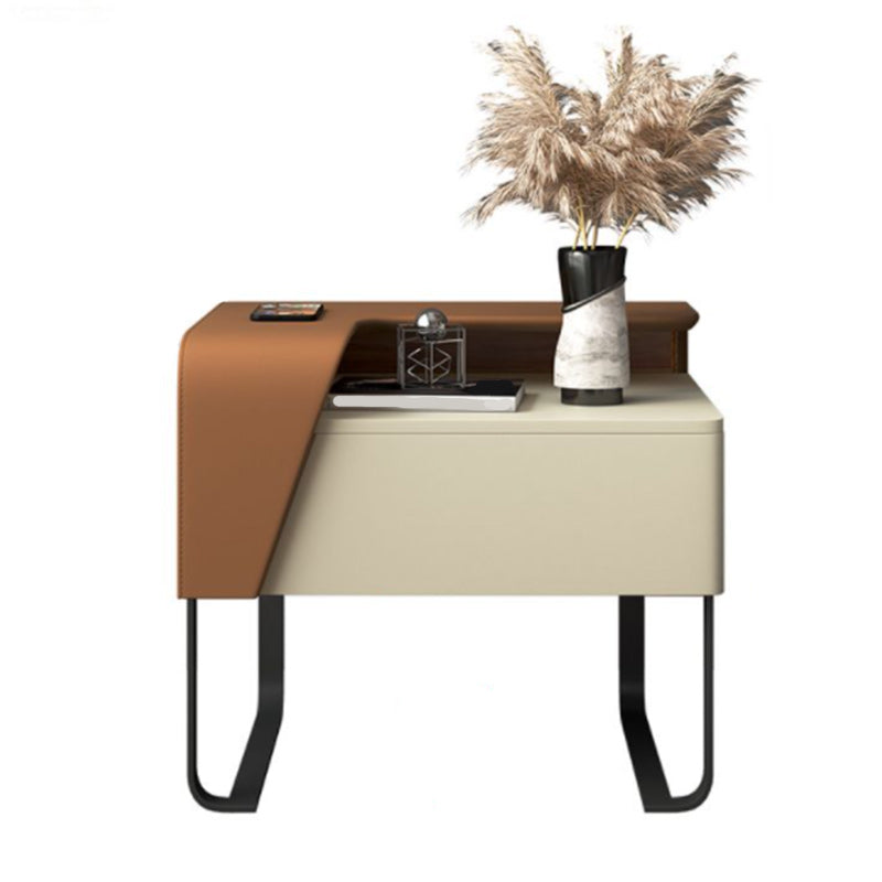 19 "Tall 1 - Diroir en bois Modem de nuit et table de chevet de table d'accent contemporain avec jambes