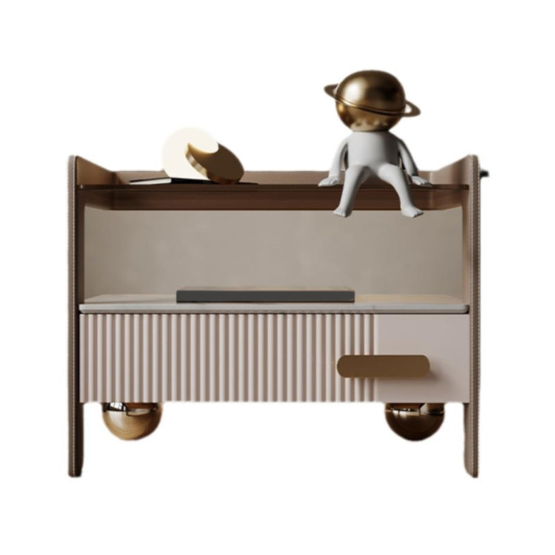 Holz Nachttisch oder Endtisch, 20 "hoher Nachttisch mit Beinen und Schublade